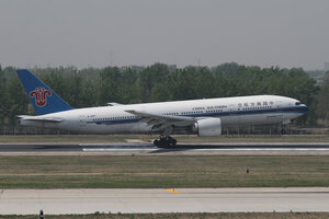 date：2010-05-01;
location：Beijing Capital Intl Airport - ZBAA;
airline：China Southern Airlines - CSN;
registration：B-2057;
aircraft：B777-200ER