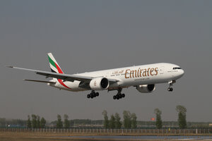 date：2010-05-01;
location：Beijing Capital Intl Airport - ZBAA;
airline：Emirates - UAE;
registration：A6-ECG;
aircraft：B777-300ER