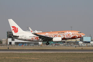date：2010-05-01;
location：Beijing Capital Intl Airport - ZBAA;
airline：Air China - CCA;
registration：B-5214;
aircraft：B737-700;
remark：Brown Peony Livery(棕牡丹号)