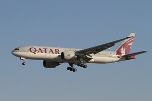 date：2013-01-03;
location：Beijing Capital Intl Airport - ZBAA;
airline：Qatar Airways - QTR;
registration：A7-BBF;
aircraft：B777-200LR