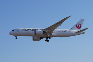 date：2022-01-06;
location：Beijing Capital Intl Airport - ZBAA;
airline：Japan Airlines - JAL;
registration：JA821J;
aircraft：B787-8