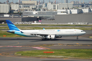 date：2026-05-12;
location：Tokyo Haneda Intl Airport - RJTT;
airline：Garuda Indonesia - GIA;
registration：PK-GHA;
aircraft：A330-300