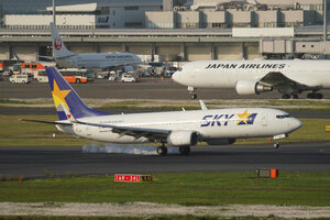 date：2026-05-12;
location：Tokyo Haneda Intl Airport - RJTT;
airline：Skymark Airlines - SKY;
registration：JA73NE;
aircraft：B737-800