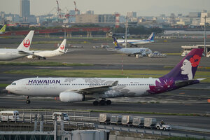 date：2026-05-12;
location：Tokyo Haneda Intl Airport - RJTT;
airline：Hawaiian Airlines - HAL;
registration：N399HA;
aircraft：A330-200