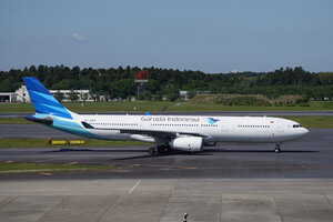 date：2026-05-13;
location：Tokyo Narita Intl Airport - RJAA;
airline：Garuda Indonesia - GIA;
registration：PK-GPU;
aircraft：A330-300