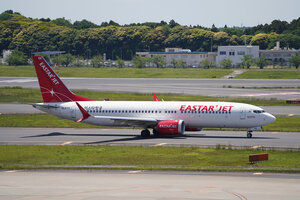 date：2026-05-13;
location：Tokyo Narita Intl Airport - RJAA;
airline：Eastar Jet - ESR;
registration：HL8715;
aircraft：B737 MAX 8