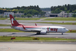 date：2026-05-13;
location：Tokyo Narita Intl Airport - RJAA;
airline：Tway Air - TWB;
registration：HL8095;
aircraft：B737-800