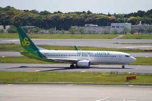 date：2026-05-13;
location：Tokyo Narita Intl Airport - RJAA;
airline：Spring Japan - SJO;
registration：JA03GR;
aircraft：B737-800