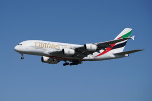 date：2026-05-29;
location：Beijing Capital Intl Airport - ZBAA;
airline：Emirates - UAE;
registration：A6-EVQ;
aircraft：A380-800